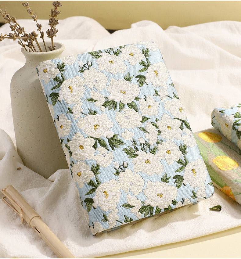 Gardenia A6 Fabric Journal